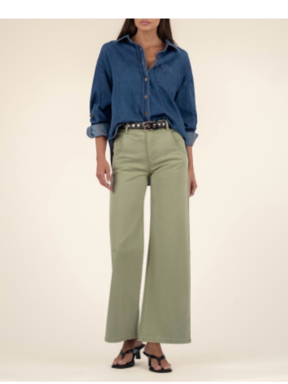 Kut brand - Pistachio High-Rise Wide Leg Pants